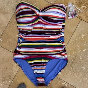 Women’s Anne Cole Colorful Striped One Piece Swimsuit